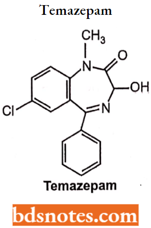 Sedatives And Hypnotics Temazepam