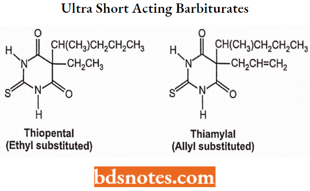 Sedatives And Hypnotics Ultra Short Acting Barbiturates