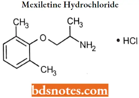Anti-Arrhythmic Agents Mexiletine Hydrochloride