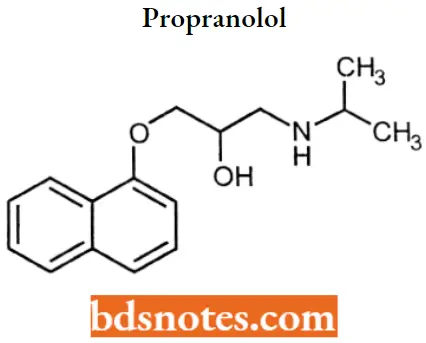Anti-Arrhythmic Agents Propranolol