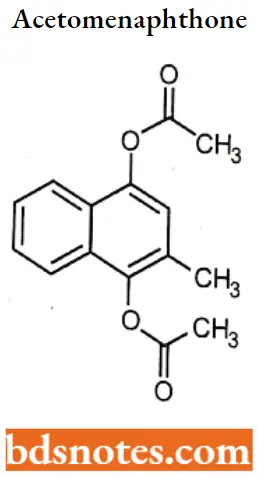 Coagulants And Anticoagulants Acetomenaphthone