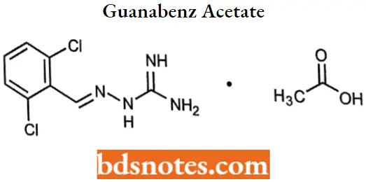 Hypertensive Agents Guanabenz Acetate