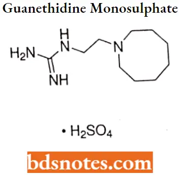 Hypertensive Agents Guanethidine Monosulphate