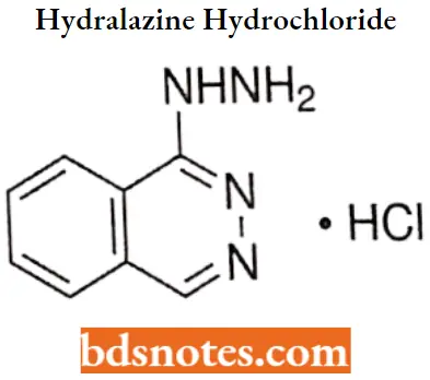Hypertensive Agents Hydralazine Hydrochloride