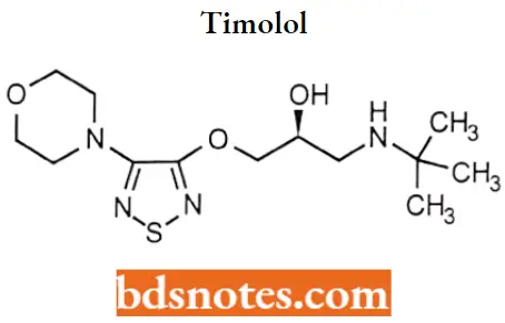 Hypertensive Agents Timolol