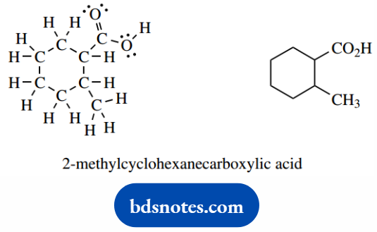 Molecular Representations And Nomenclature 2 Methylclohexanecarboxylic acid