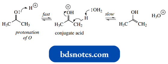 Nucleophilic Reactions Involving Enolate Acid Catalysed Tautomerism