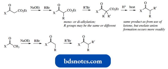 Nucleophilic Reactions Involving Enolate Di Alkylation Of A ketone