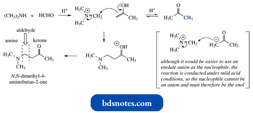 Nucleophilic Reactions Involving Enolate Mannich Reaction