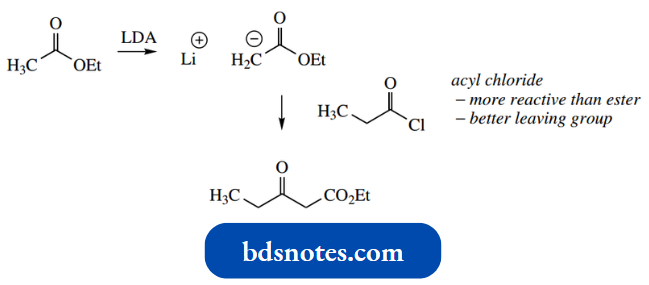 Nucleophilic Reactions Involving Enolate The Strong Base LDA In A Reaction