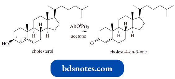 Nucleophilic Reactions Involving Enolate Treatment Of Cholesterol With An Oxidizing Agent
