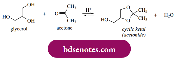 Nucleophilic Reactions Of Carbonyl Groups Acetal Or Ketal Using A Suitable Aldehyde Or Ketone