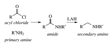 Nucleophilic Reactions Of Carbonyl Groups LAH Reduction Leads To A Secondary Amine