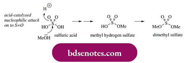 Nucleophilic Reactions Of Carbonyl Groups Sulfuric Acid Derivatives