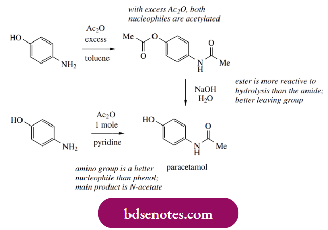 Nucleophilic Reactions Of Carbonyl Groups Synthesis Of Paracetamol An Example Of Selective Reactivities