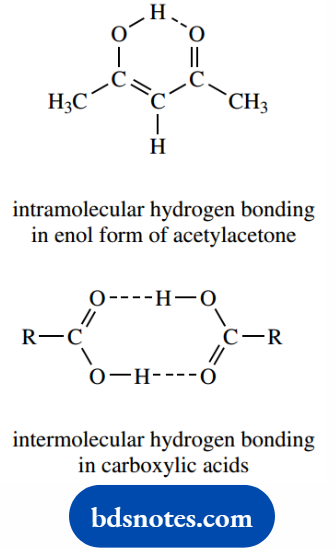 Atomic Structure And Bonding Hydrogen Bond In Carboxylic acids