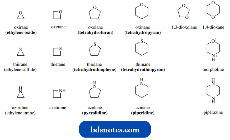 Heterocycles Non Aromatic Tetrahydrofuran And Tetrahydropyran