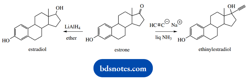 Organic Chemistry Of Pharmacy Questions And Answers Conversion Of Estrone Into The Oestrogen Drugs Estradiol And Ethinyllestradiol