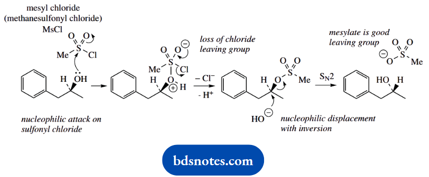 Organic Chemistry Of Pharmacy Questions And Answers Nucleophilic Attack On Sulfonyl Chloride And Nucleophilic Displacement With Inversion