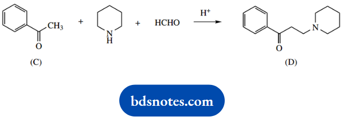 Organic Chemistry Of Pharmacy Questions And Answers Piperidine And Formaldehyde Under Mild Acidic Conditions