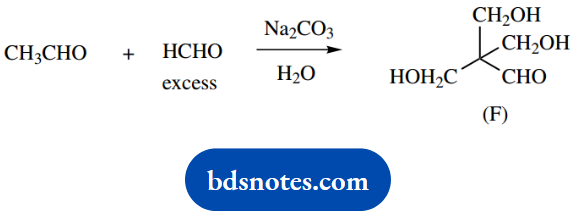 Organic Chemistry Of Pharmacy Questions And Answers Treatment Of Acetaldehyde With Excess Of Formaldehyde