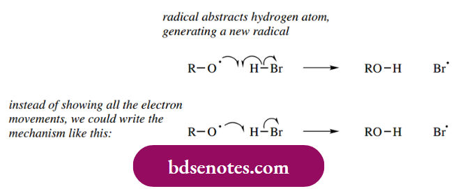 Radical Reactions Abstraction Of A Hydrogen Atom