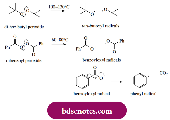 Radical Reactions Homolytic Cleavage