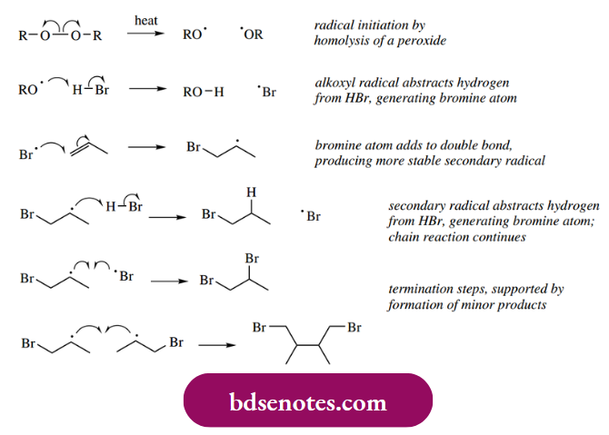 Radical Reactions Radical Addition Reactions Addition Of Hbr To Alkenes