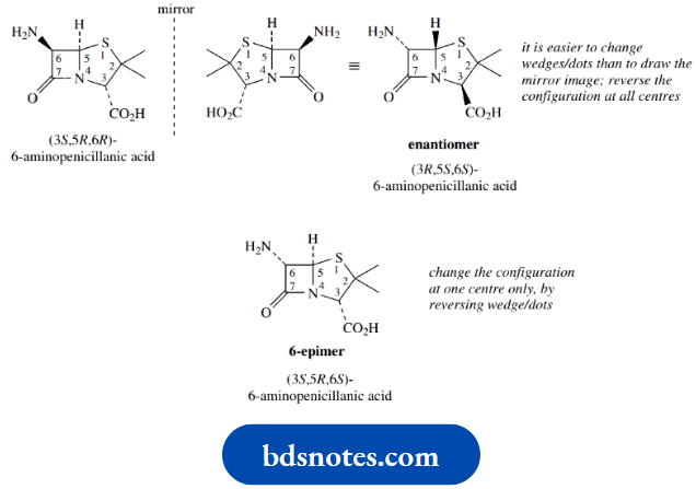Stereochemistry Drawing Enantiomers And Epimers 6-Aminopenicillanic Acid
