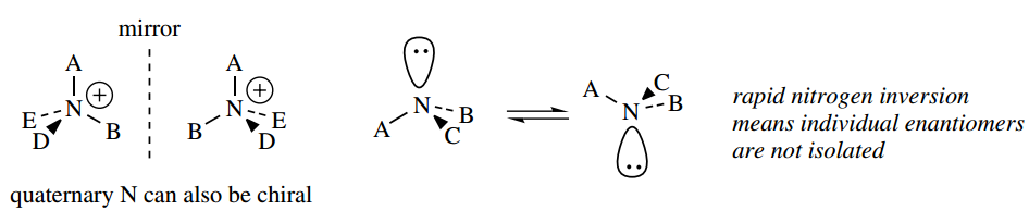 Stereochemistry Tetrahedral Systems, Such As Quaternary Nitrogen Compounds